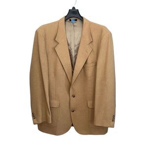 Orvis Men’s 46 L Camelhair Sports Coat blazer tan Camel hair Vintage Made in USA